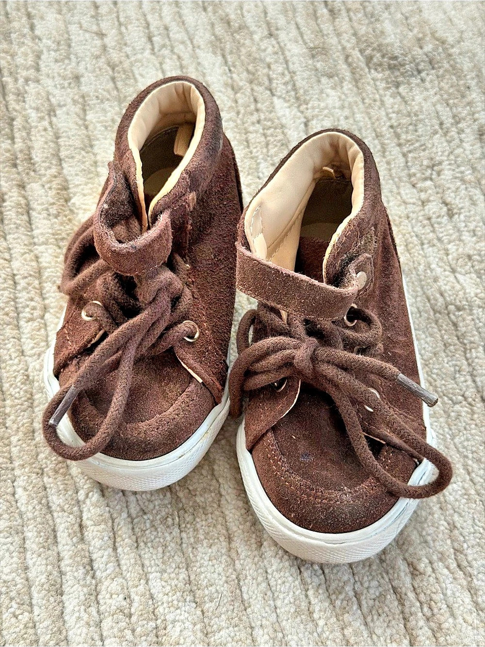 Janie and Jack Brown Suede High Top Sneakers Baby US 6